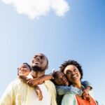 Happy family posing together _ Premium Photo